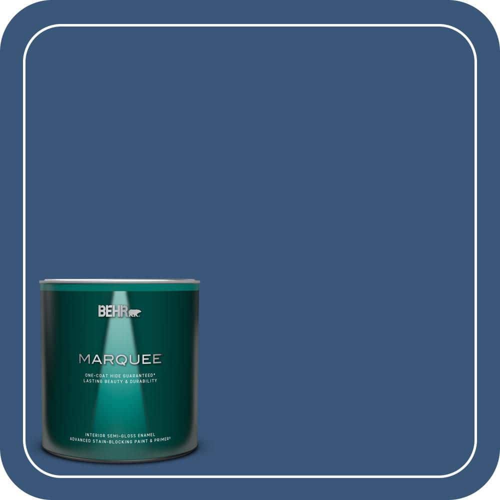 BEHR MARQUEE 1 qt. #590D-7 Star Spangled Semi-Gloss Enamel Interior Paint & Primer