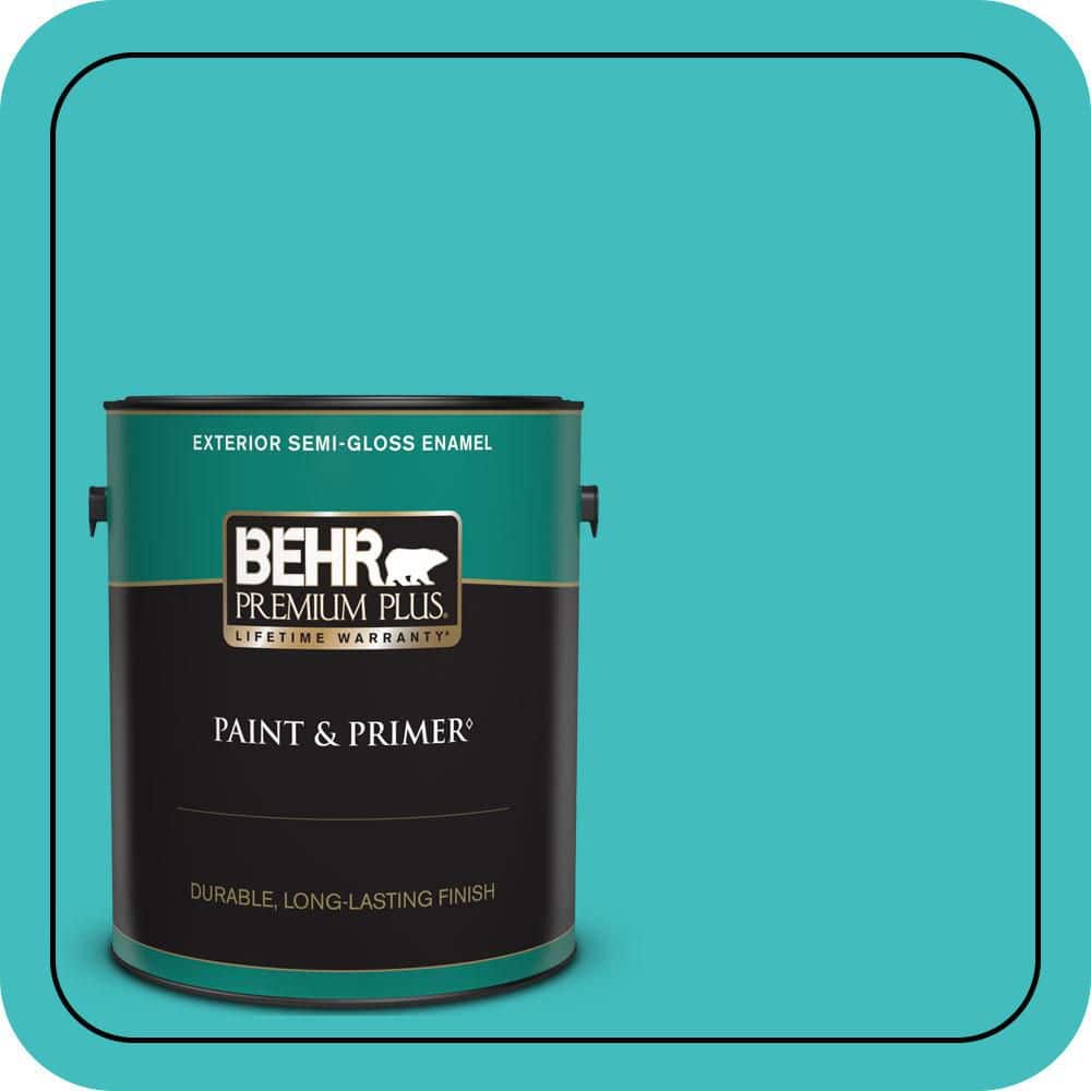BEHR PREMIUM PLUS 1 gal. #P460-4 Lagoon Rock Semi-Gloss Enamel Exterior Paint & Primer