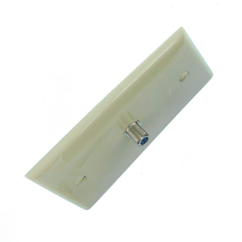 Leviton F-Connector Standard Video Wall Jack, Ivory 80781-I (3)