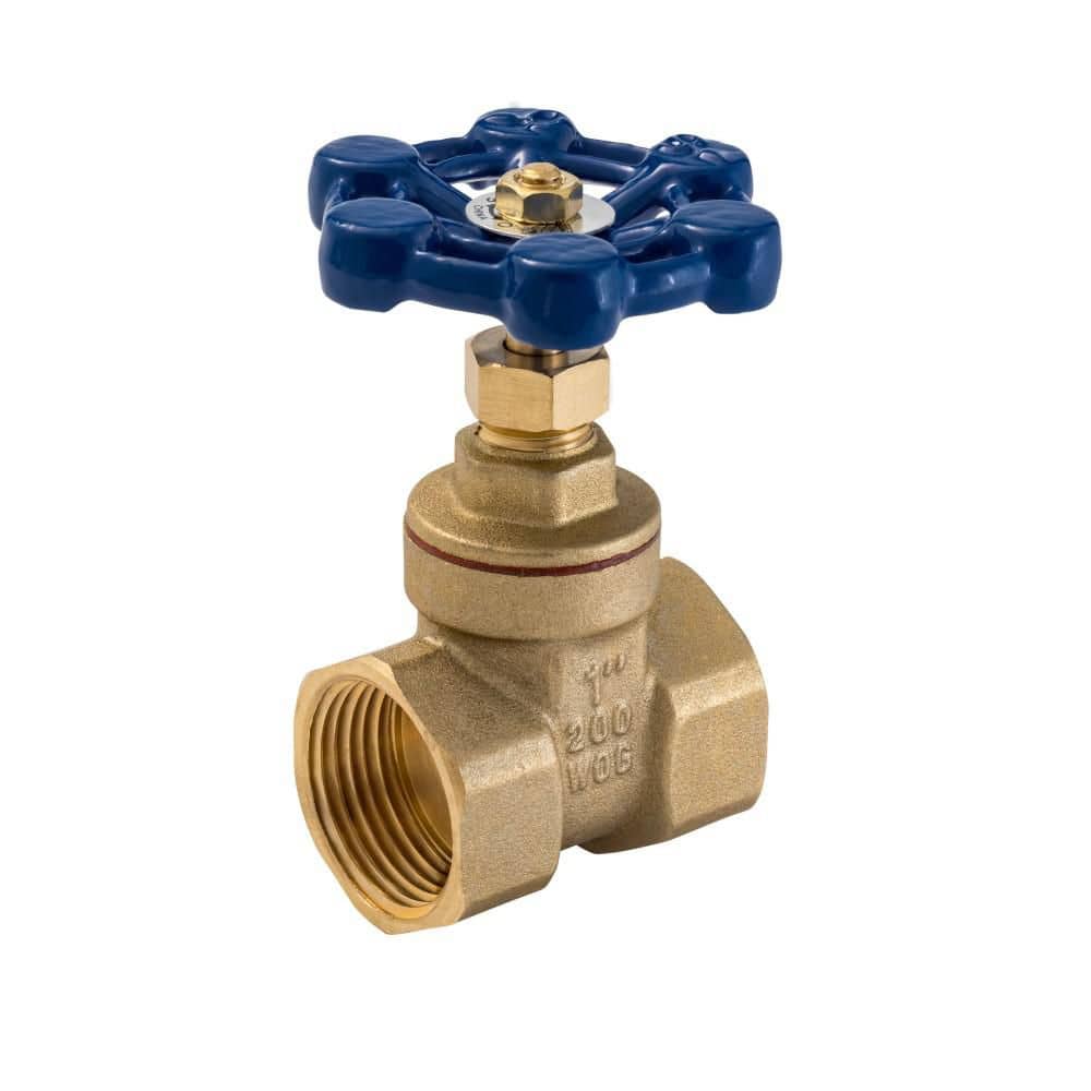 Everbilt 1 in. x 1 in. Brass FPT Compact-Pattern Threaded Gate Valve