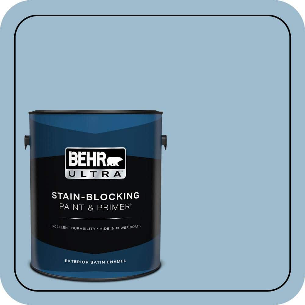 BEHR ULTRA 1 gal. #S500-3 Partly Cloudy Satin Enamel Exterior Paint & Primer