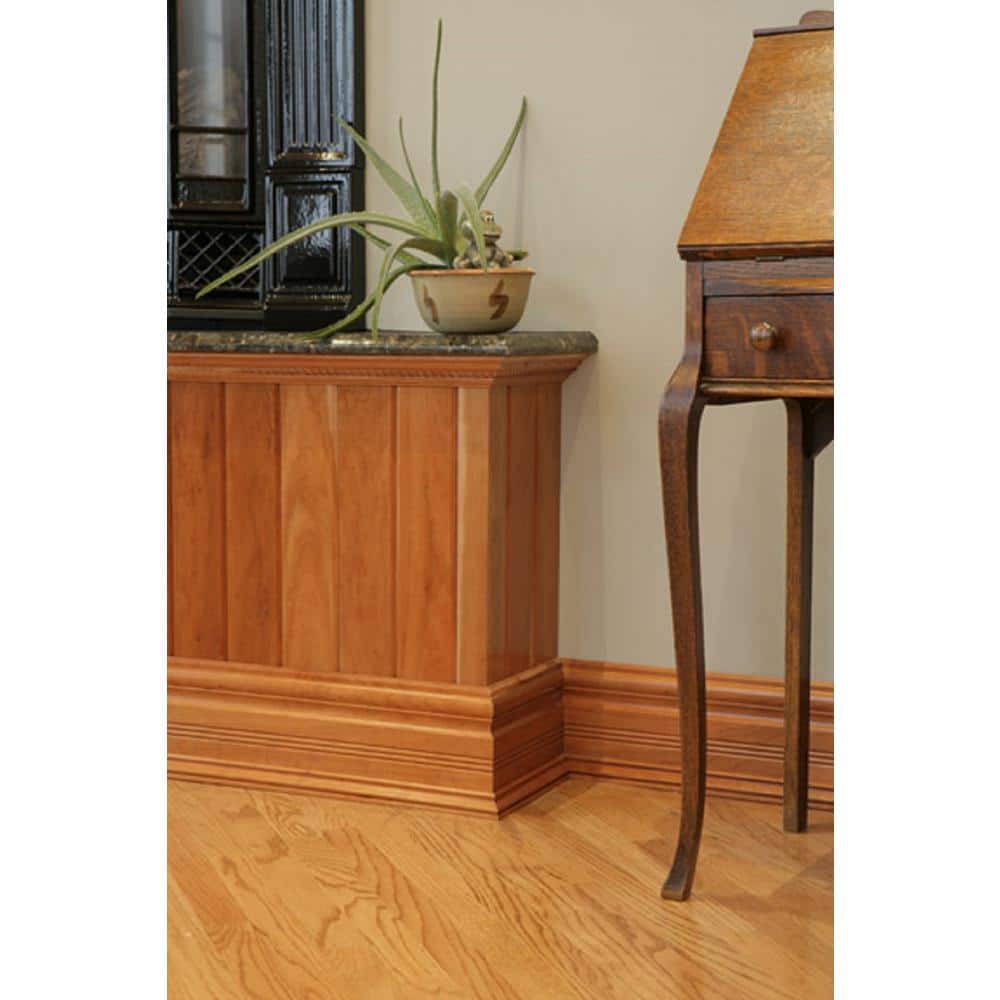 HOUSE OF FARA 11/16 in. D x 1-1/4 in. W x 96 in. L Unfinished Red Oak Wood Shoe Moulding (3)
