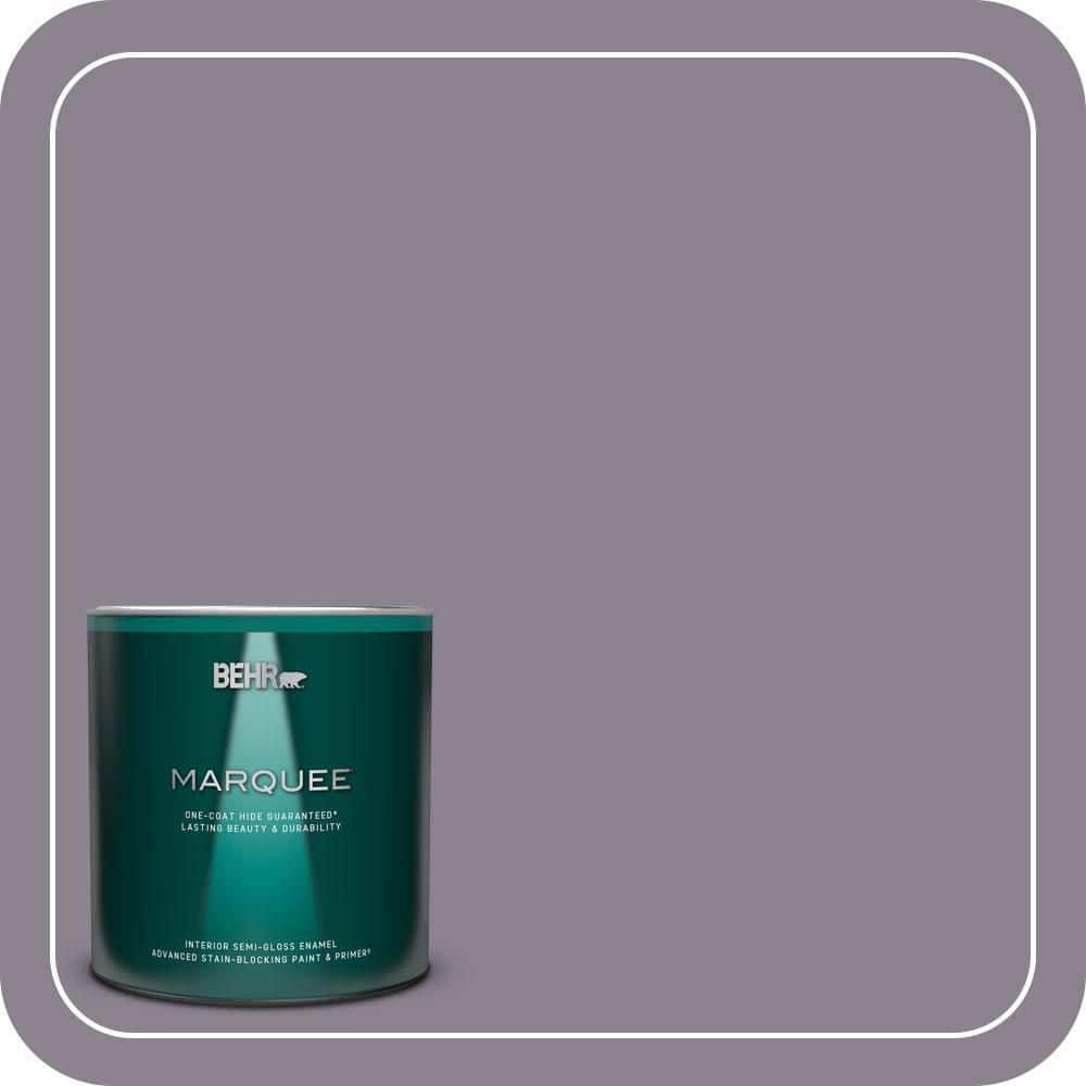 BEHR MARQUEE 1 qt. #670F-5 Gothic Amethyst Semi-Gloss Enamel Interior Paint & Primer