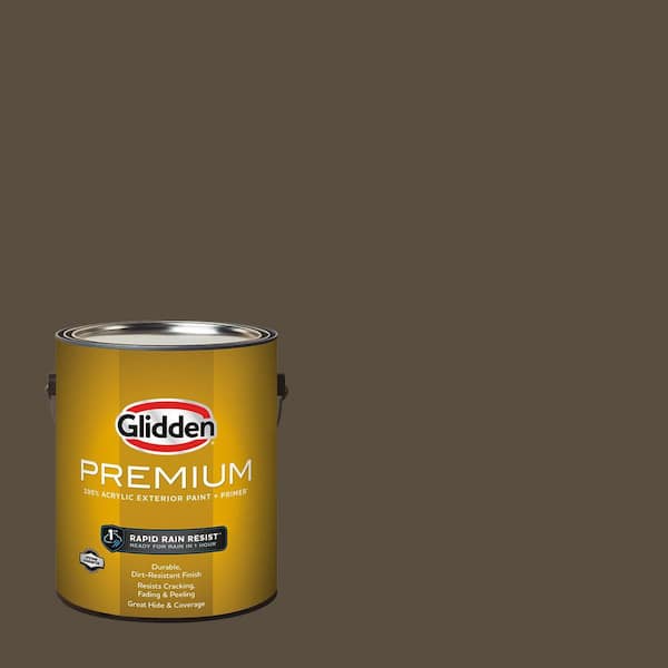 Glidden Premium 1 gal. Afternoon Tea PPG1023-7 Semi-Gloss Exterior Latex Paint (2)