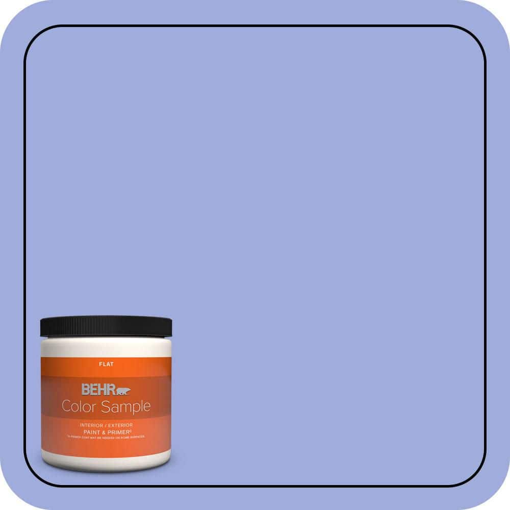 BEHR PREMIUM PLUS 8 oz. #P540-4 Lavender Sky Flat Interior/Exterior Paint & Primer Color Sample
