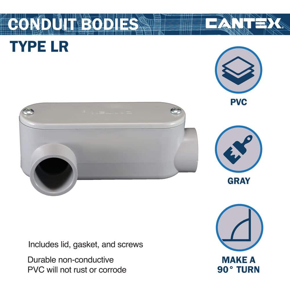 Cantex 1/2 in. LR Conduit Body (3)