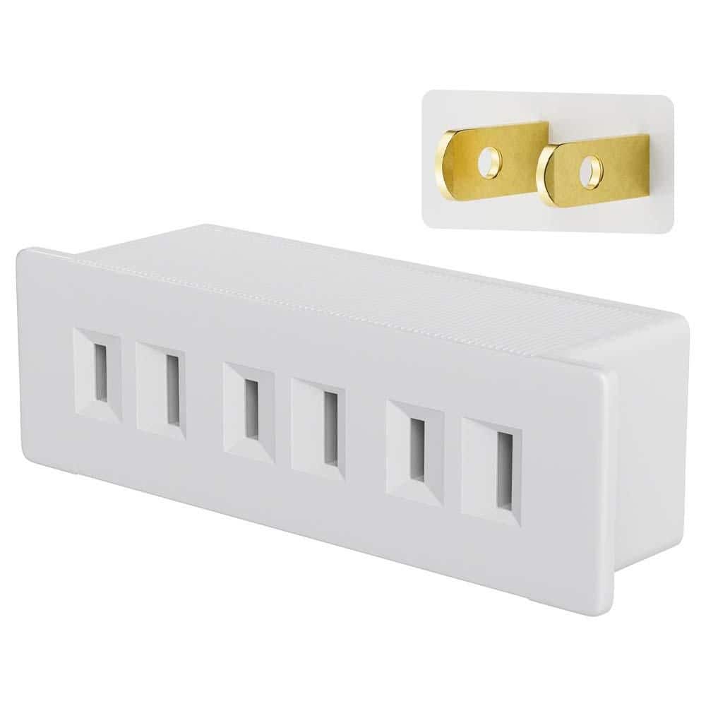 Yichuhaoxi 2 Prong Power Strip 3-Outlet Extender Wall Tap Polarized Multi Plug Adapter Travel Essentials ETL Listed