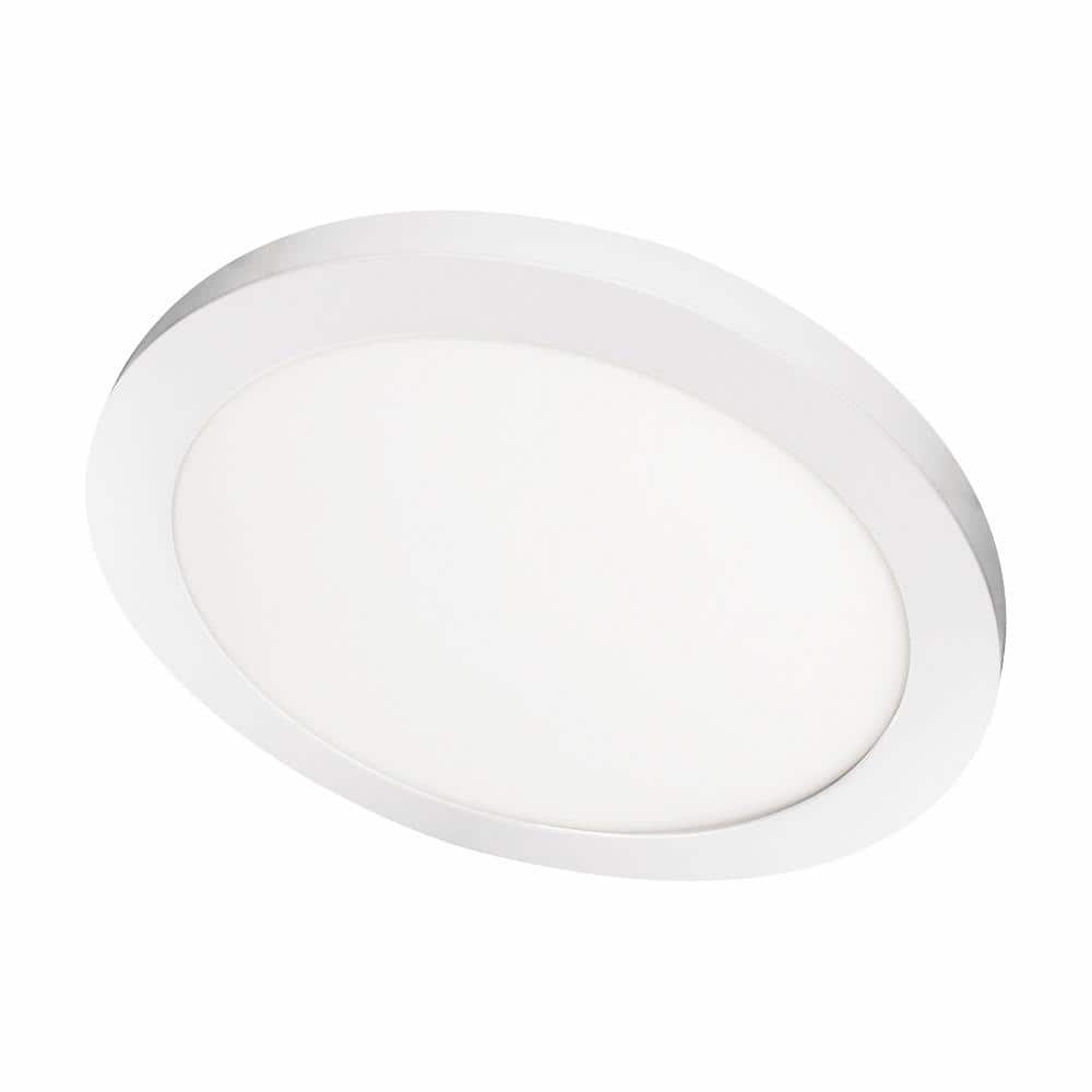 Commercial Electric 11 in. 12.5-Watt Dimmable White Integrated LED 875 Lumens Round Flat Panel Flush Mount Ceiling Light Color Change 5CCT (2)