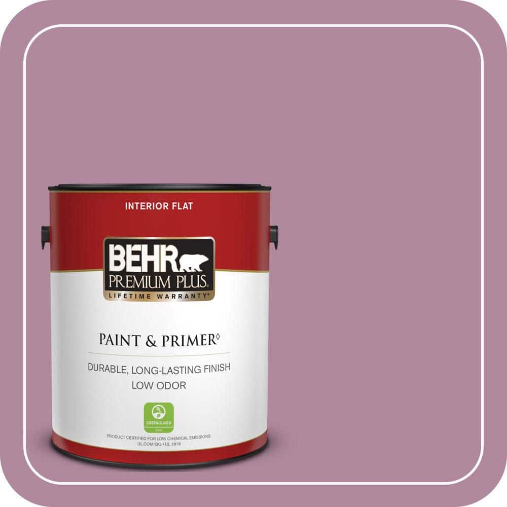 BEHR PREMIUM PLUS 1 gal. #690D-5 Winsome Rose Flat Low Odor Interior Paint & Primer