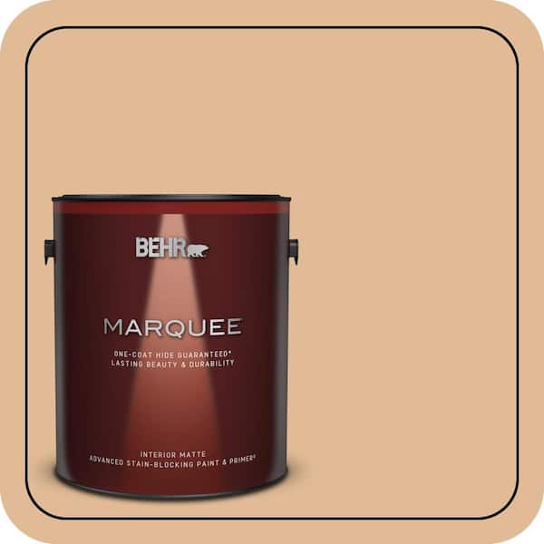 BEHR MARQUEE 1 gal. #S250-3 Honey Nougat Matte Interior Paint & Primer (2)