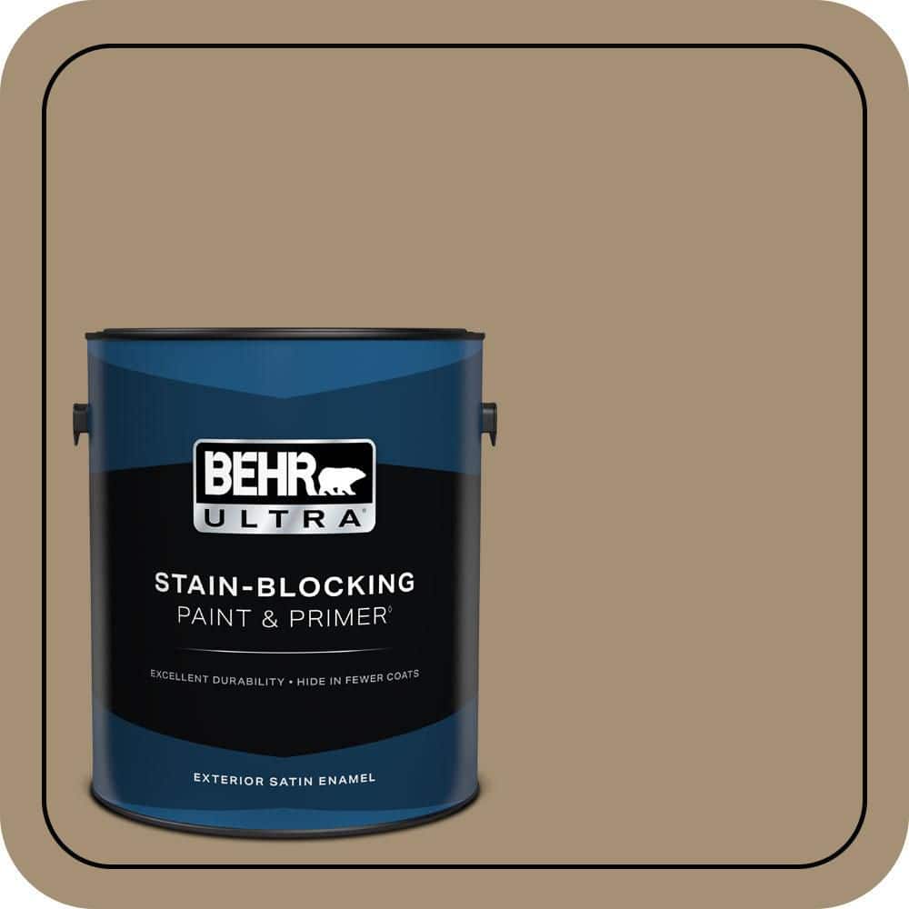BEHR ULTRA 1 gal. #N300-5 Hidden Treasure Satin Enamel Exterior Paint & Primer