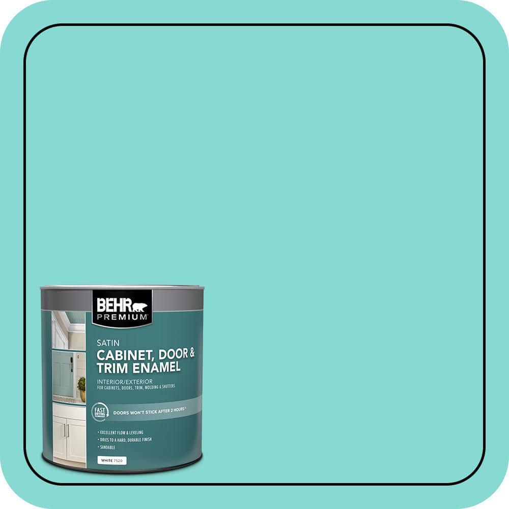 BEHR PREMIUM 1 qt. #P450-3 Rainwater Satin Enamel Interior/Exterior Cabinet, Door & Trim Paint