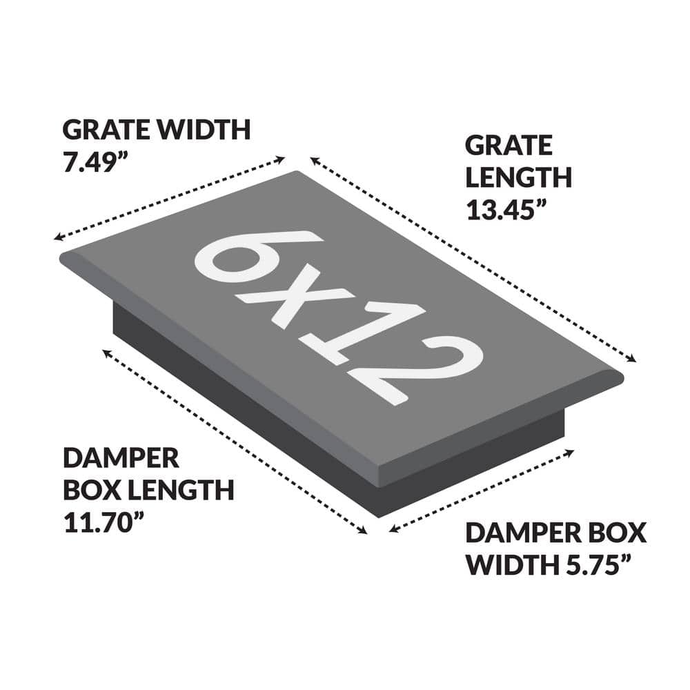 Decor Grates 12 in. x 6 in. Oriental Nickel Wall Register (3)