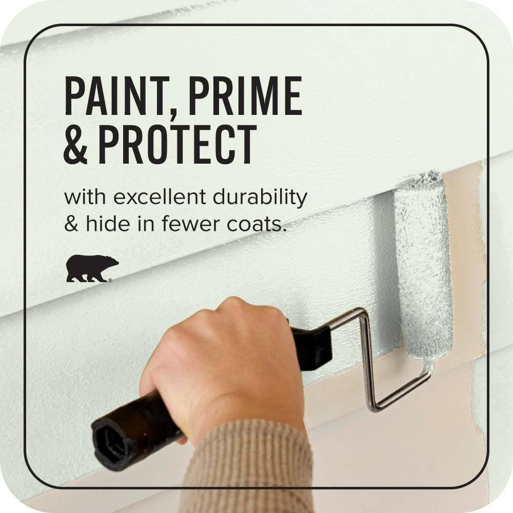 BEHR ULTRA 5 gal. #S400-1 At Ease Satin Enamel Exterior Paint & Primer (3)