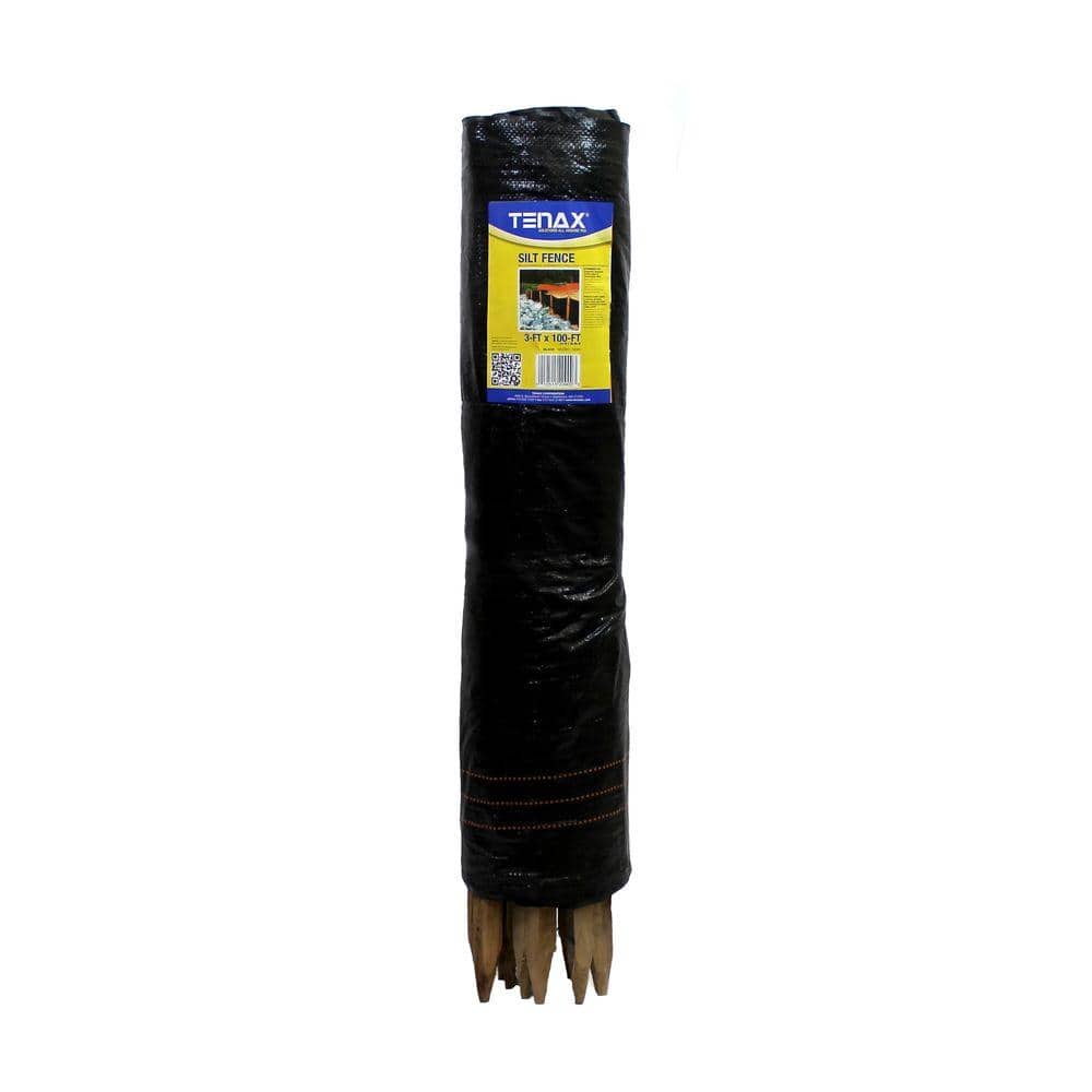 Tenax 2 Ft x 100 Ft Silt Fence Black