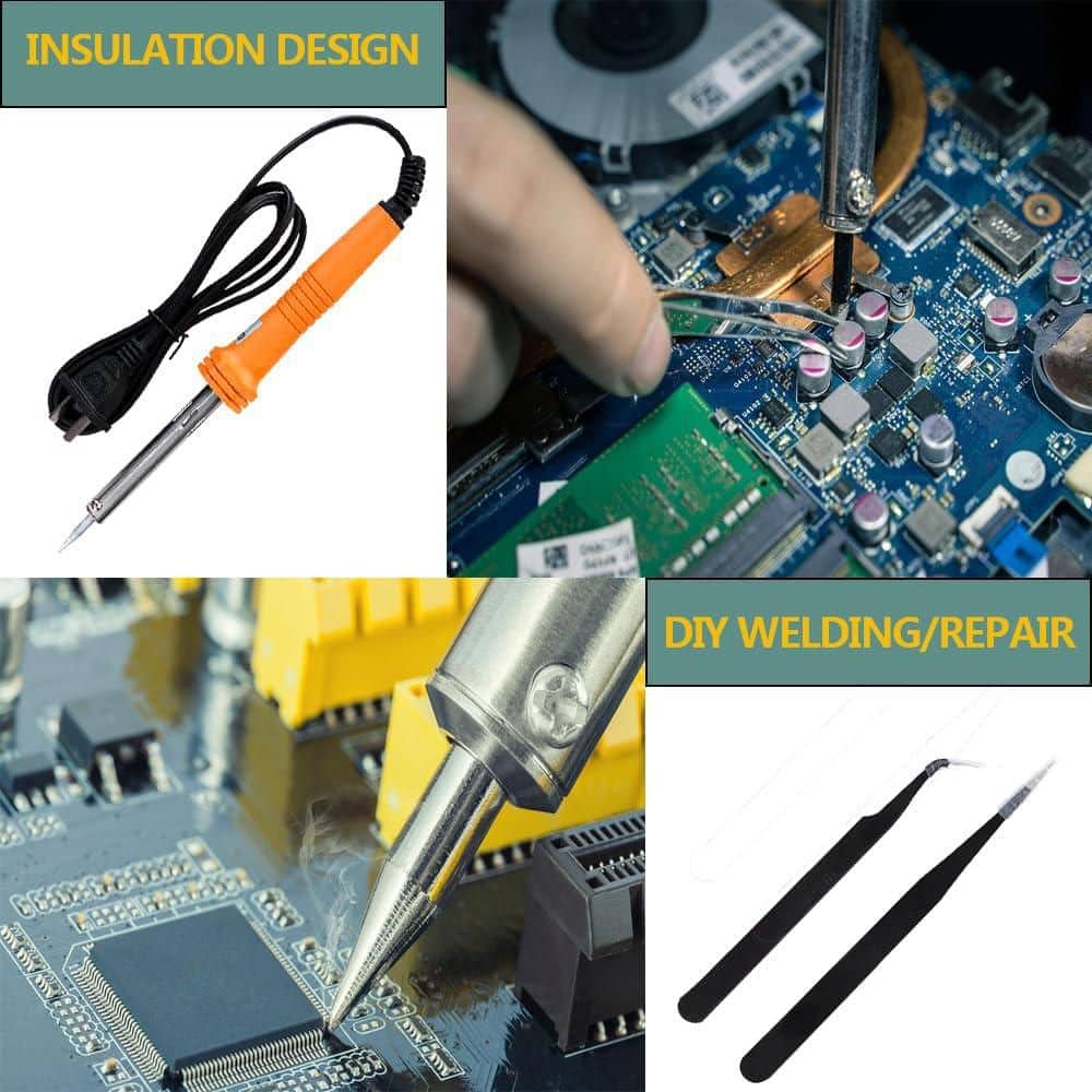 YICHUHAOXI 106-Piece Professional Network Crimper Tool Kit CAT5e CAT6 RJ45 Crimping Ethernet Cable Tester Set Orange (3)
