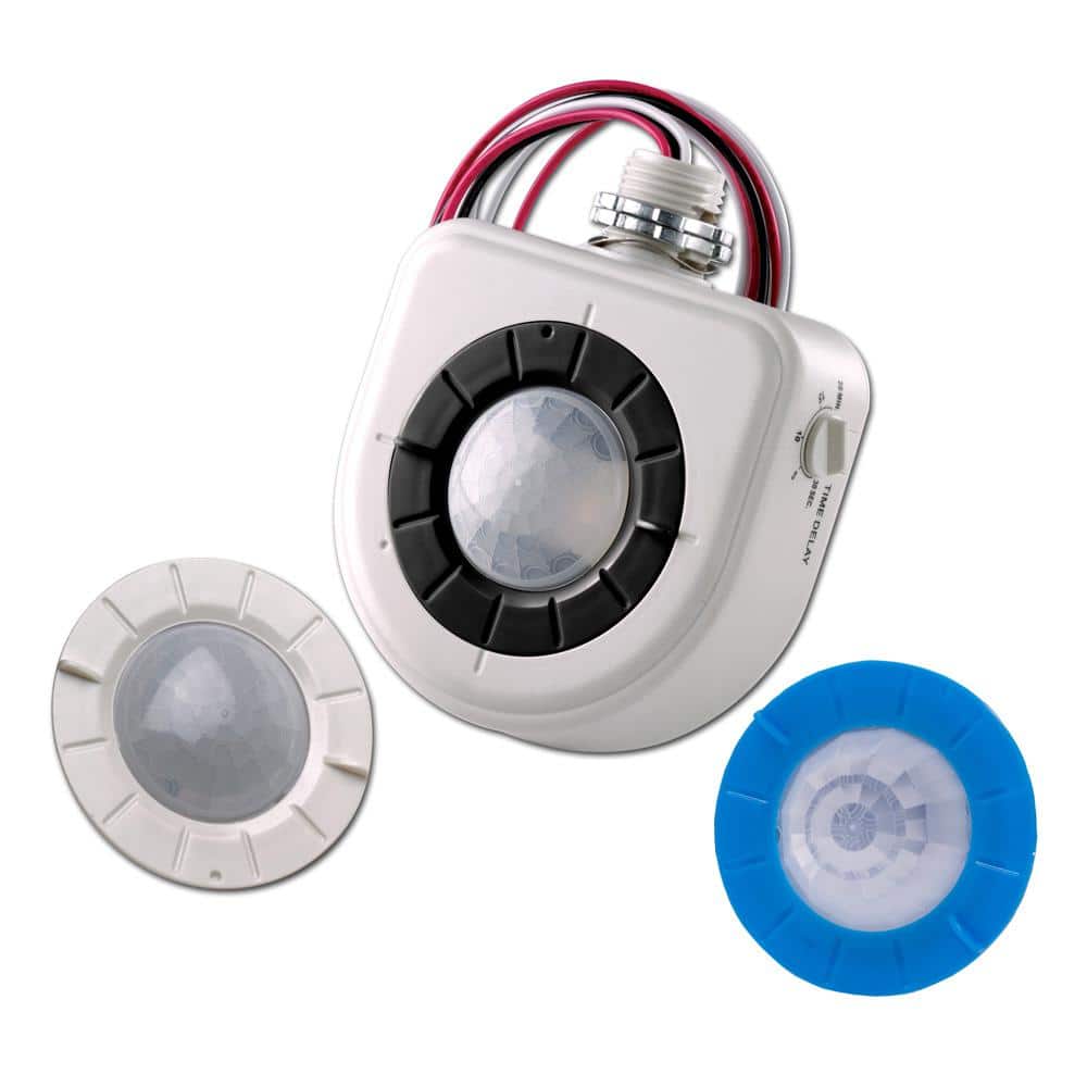 Leviton Passive Infrared Fixture Mount High Bay Occupancy Sensor with 2 Interchangeable Lenses, White OSFHU-CTW (1)