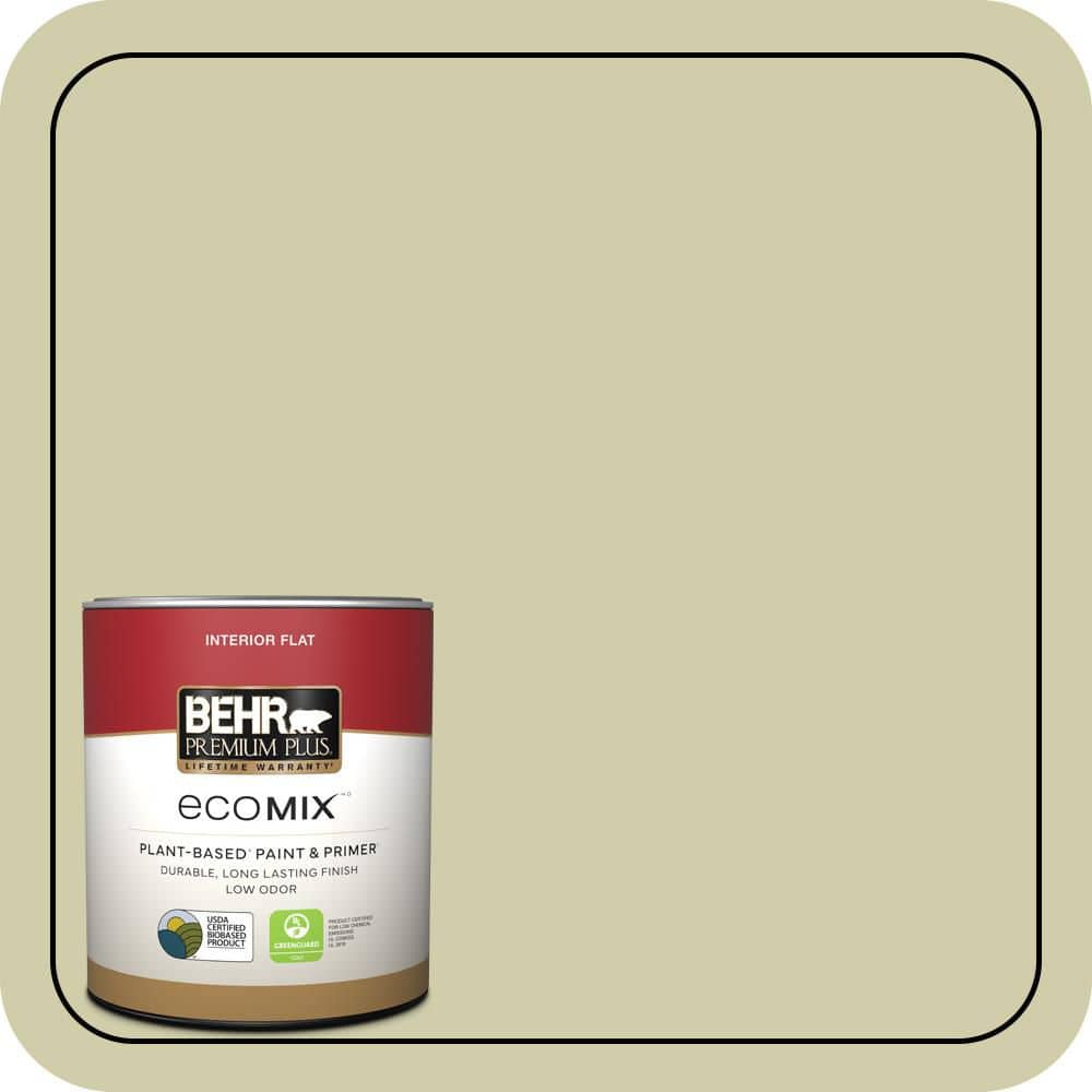 BEHR PREMIUM PLUS 1 qt. #S340-3 Hybrid Flat EcoMix Plant-Based Interior Paint & Primer (1)