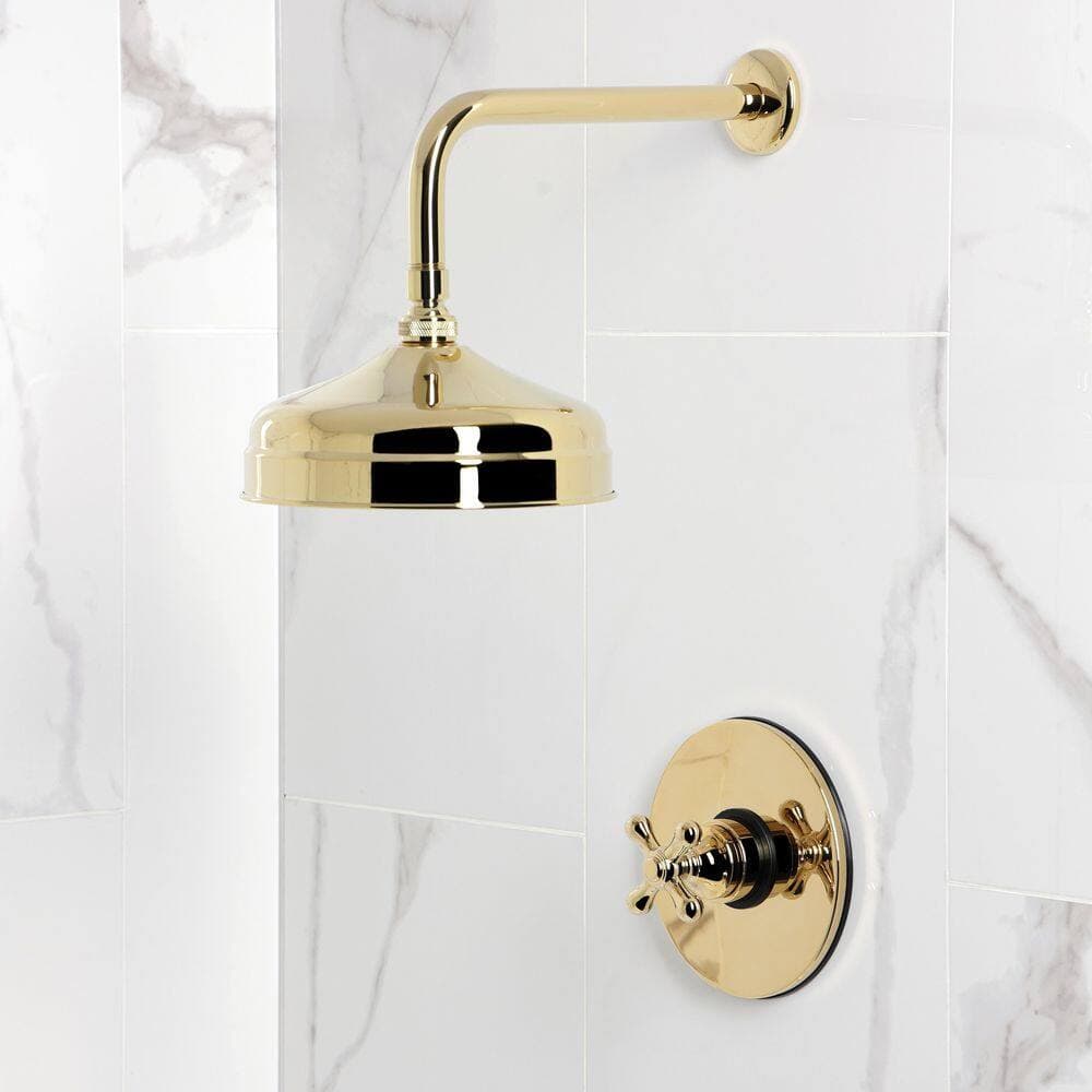 Kingston Brass Restoration 1-Handle 1-Spray Shower Faucet 1.8 GPM in Polished Brass (2)