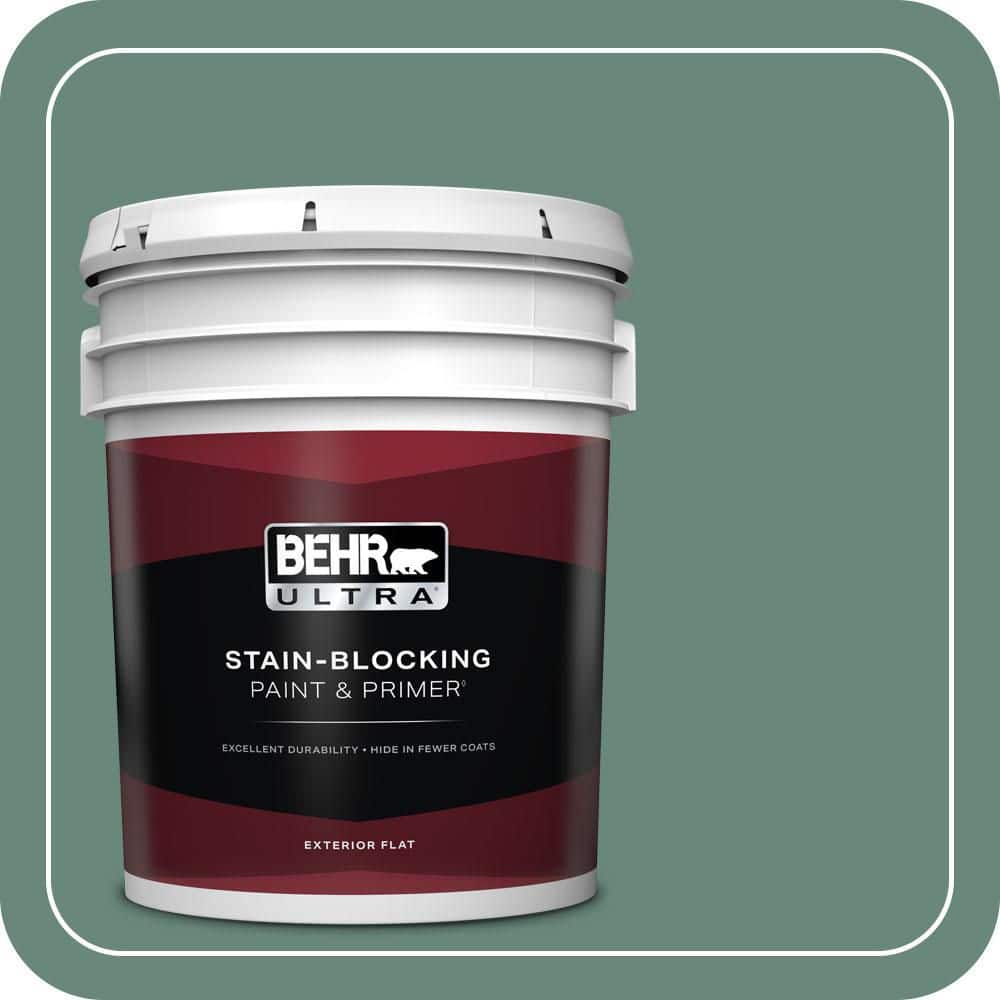BEHR ULTRA 5 gal. #470F-5 Garland Flat Exterior Paint & Primer