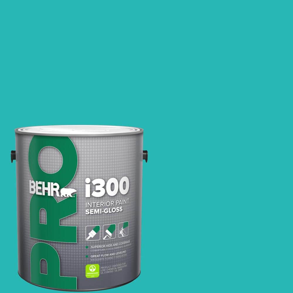 BEHR PRO 1 gal. #MQ4-21 Caicos Turquoise Semi-Gloss Interior Paint (1)
