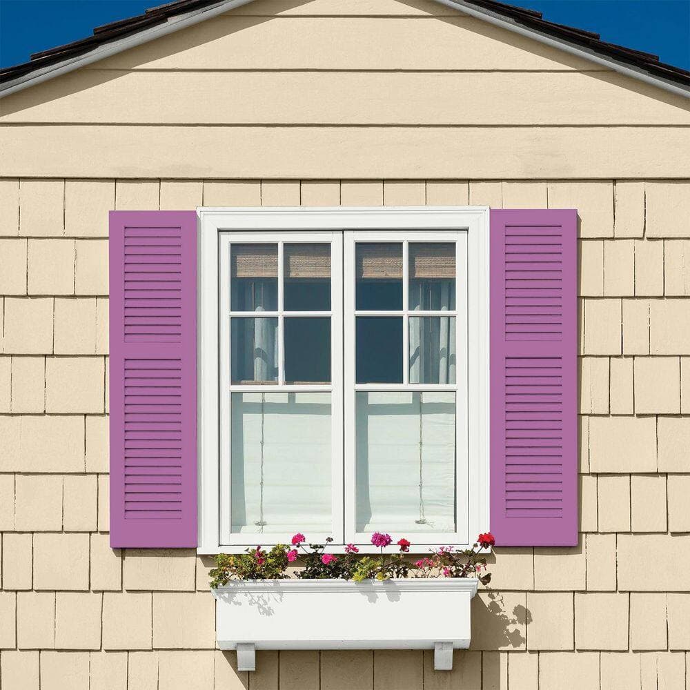 Glidden Premium 1 gal. PPG1251-6 Mulberry Bush Satin Exterior Latex Paint (3)