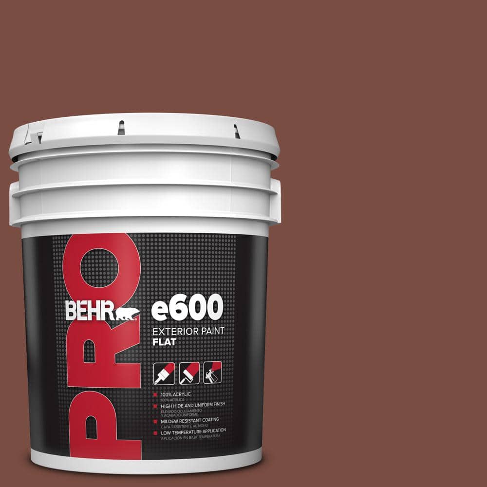 BEHR PRO 5 gal. #200F-7 Wine Barrel Flat Exterior Paint