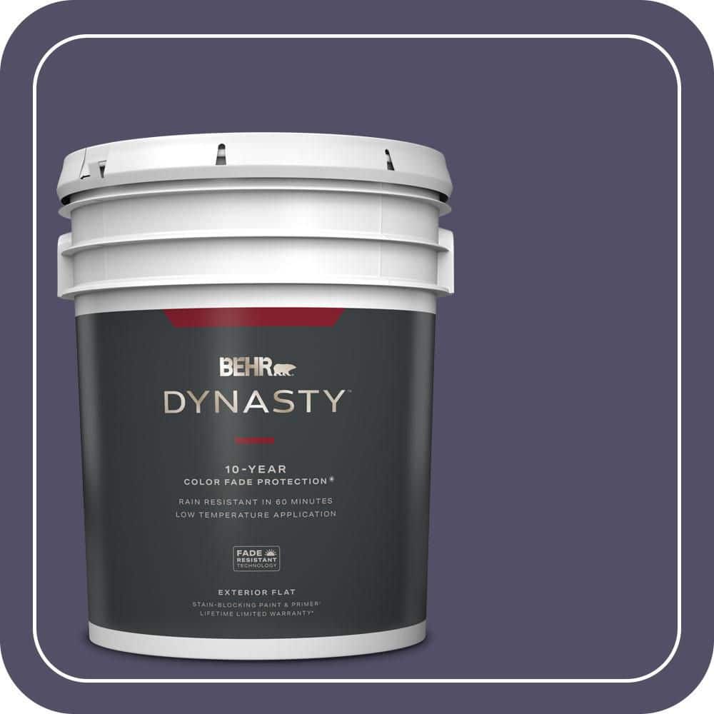BEHR DYNASTY 5 gal. #PPU16-19 Mardi Gras Flat Exterior Stain-Blocking Paint & Primer