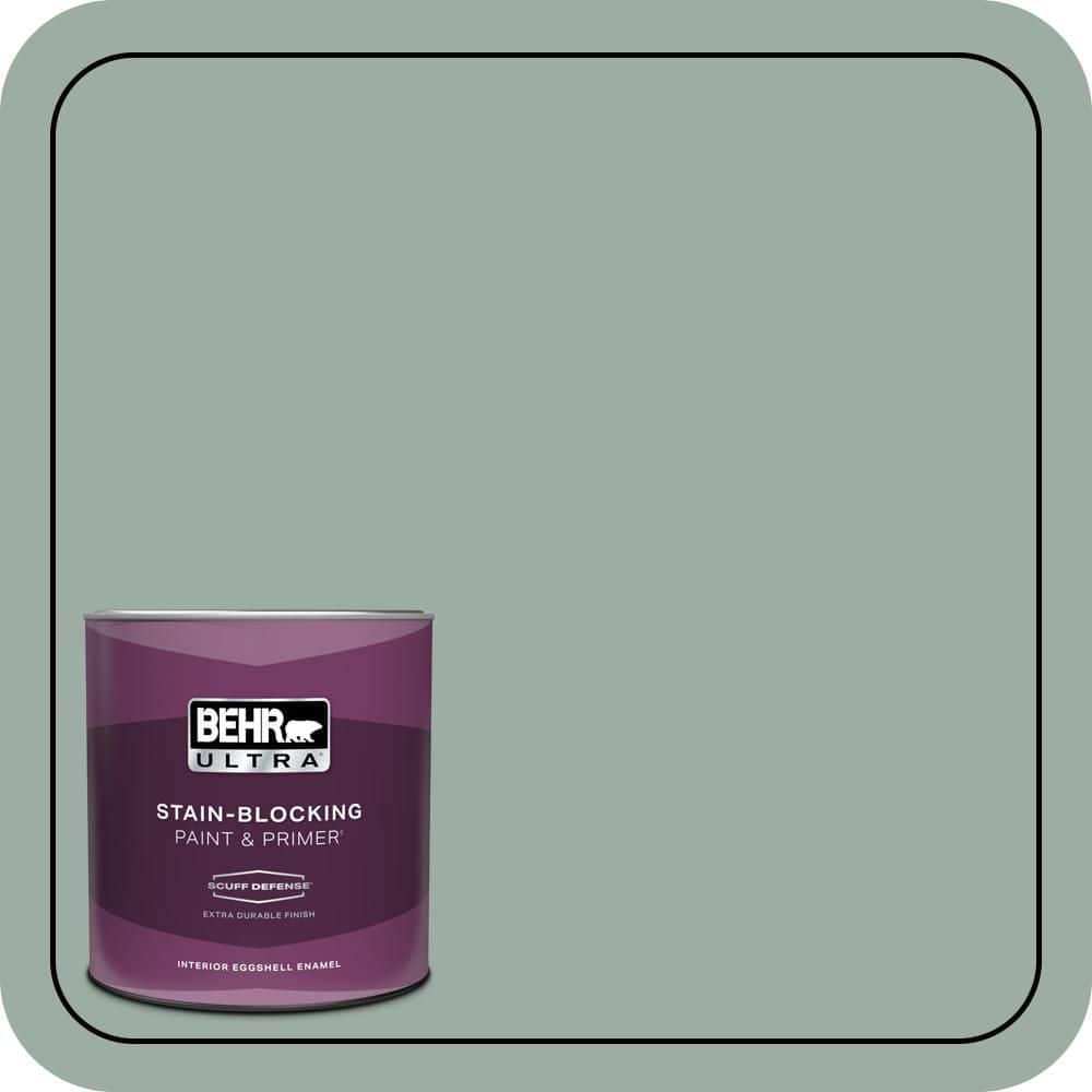 BEHR ULTRA 1 qt. #N420-3 Misty Moss Extra Durable Eggshell Enamel Interior Paint & Primer