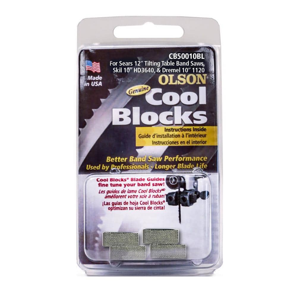 Olson Saw 3/8 in. x 3/8 in. x 3/4 in. Band Saw Blade Guide Block (4-Pack) (2)