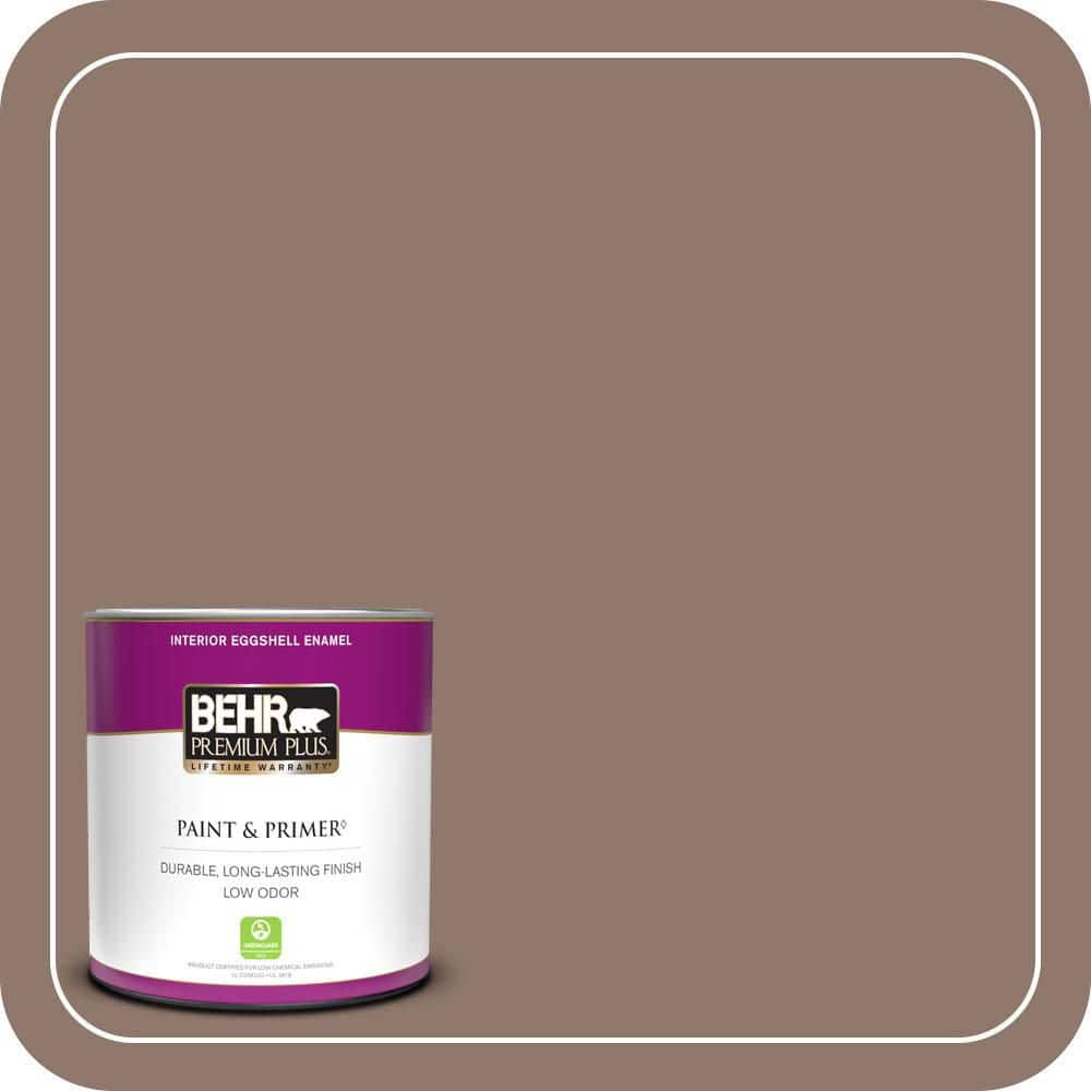 BEHR PREMIUM PLUS 1 qt. #N170-5 Chocolate Heart Eggshell Enamel Low Odor Interior Paint & Primer