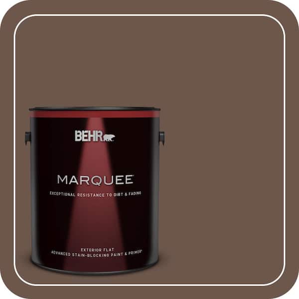 BEHR MARQUEE 1 gal. #N170-6 Natural Bark Flat Exterior Paint & Primer (2)