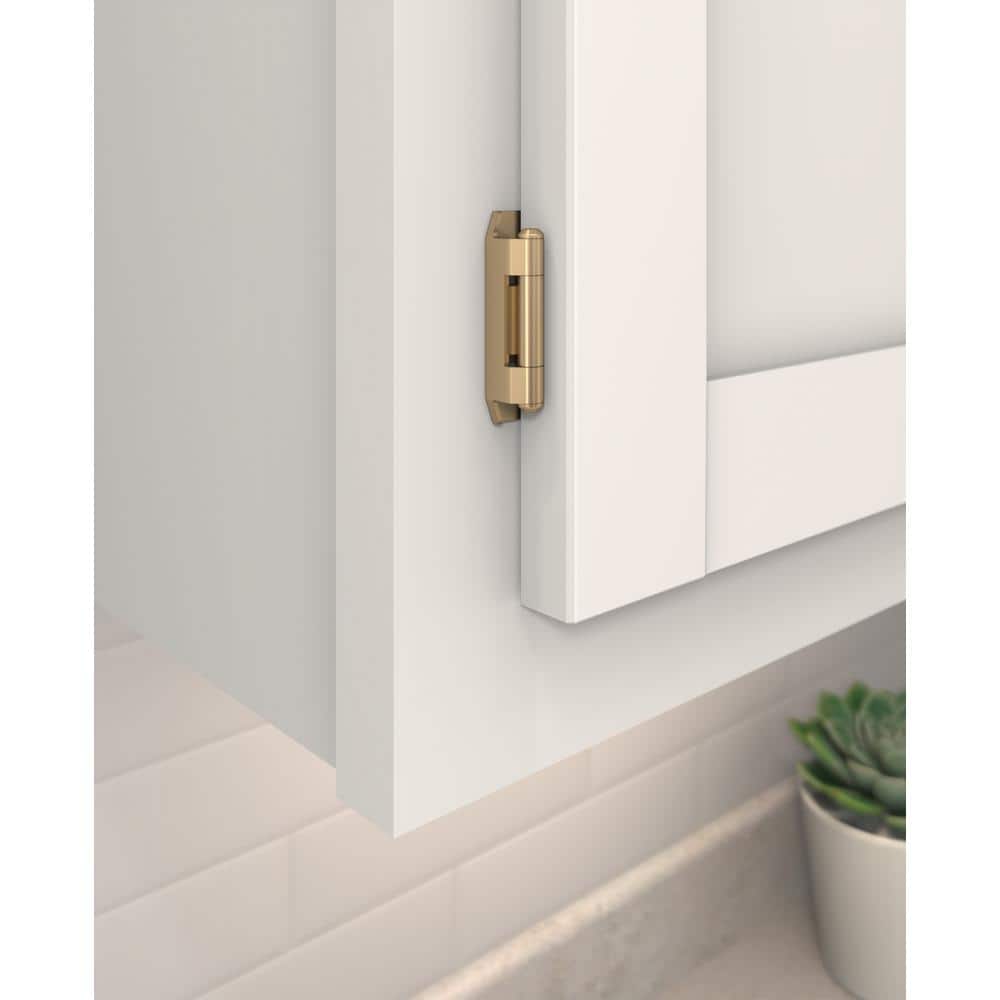 Amerock Champagne Bronze 3/8 in. (10 mm) Inset Double Demountable, Cabinet Hinge (2-Pack) (2)
