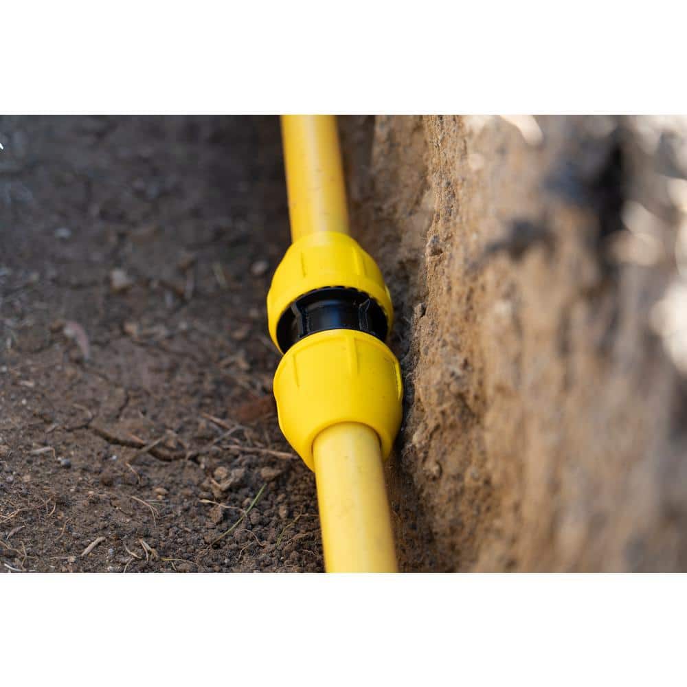 HOME-FLEX 1/2 in. IPS DR 9.3 Underground Yellow Poly Gas Pipe Coupler (3)
