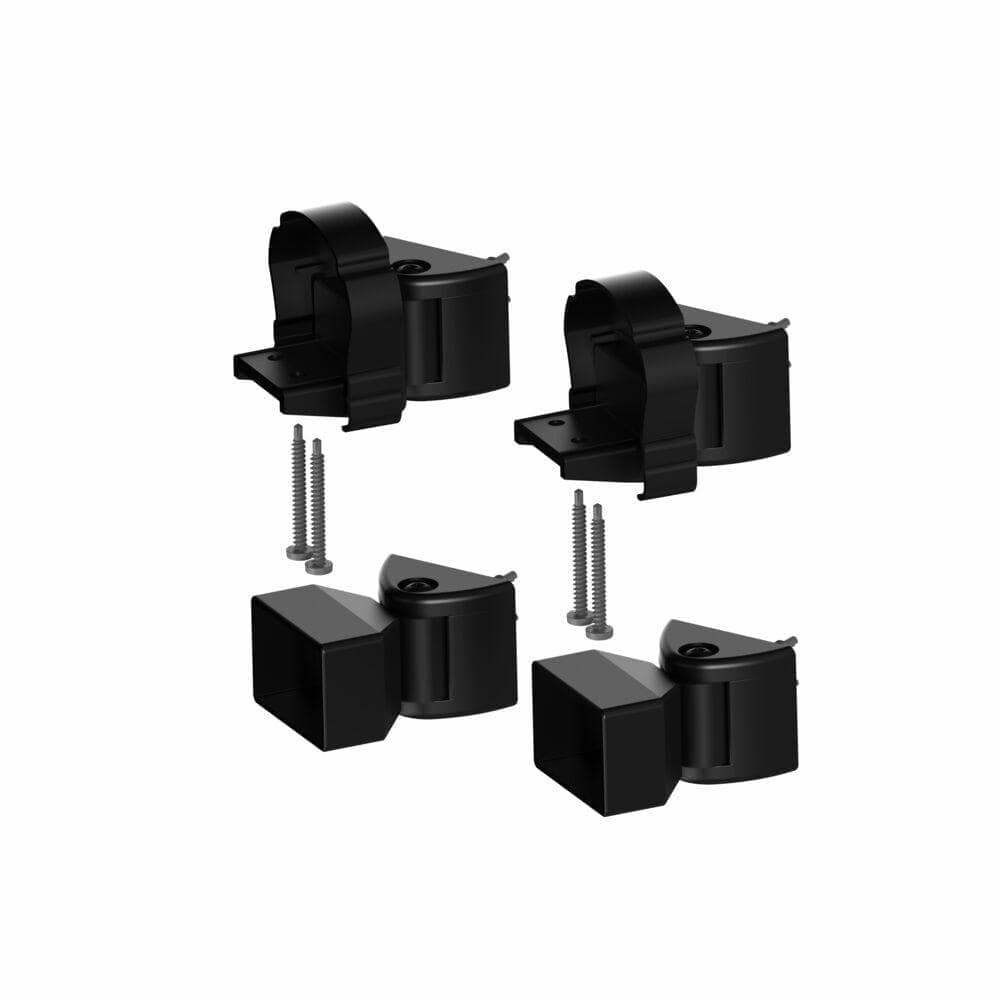 Barrette Outdoor Living VersaRail Cambridge Matte Black Aluminum Top Level Angle Bracket Kit