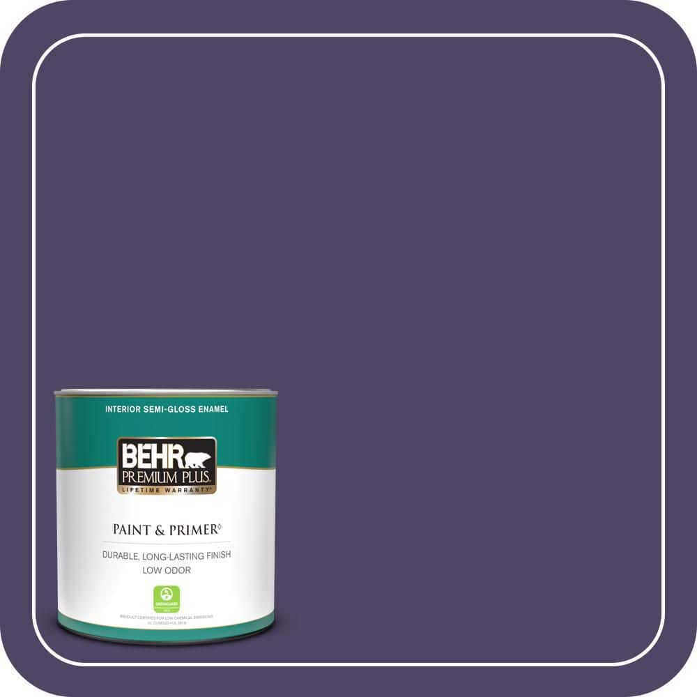BEHR PREMIUM PLUS 1 qt. #S-H-650 Berry Charm Semi-Gloss Enamel Low Odor Interior Paint & Primer