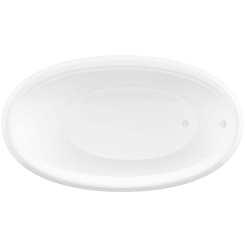 Universal Tubs Topaz Series 70 in. 42 in. Oval Soaking Bathtub with Drain and Marine Grade Acrylic Glossy Smooth (2)