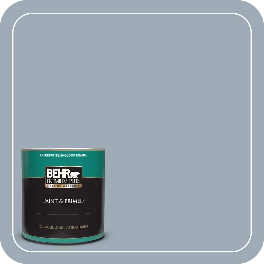 BEHR PREMIUM PLUS 1 qt. #T13-6 Twilight Semi-Gloss Enamel Exterior Paint & Primer