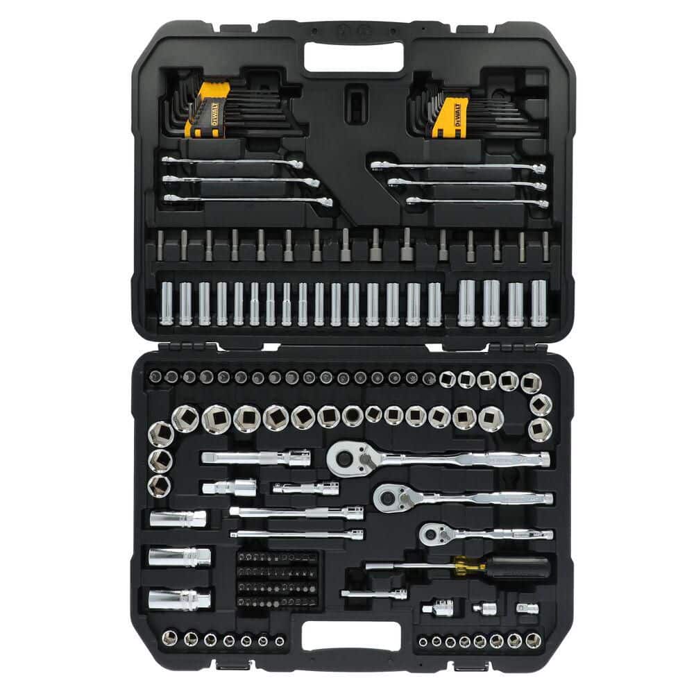 DEWALT Toughseries 184-Pieces Mechanics Tool Set for 1/4 in. 3/8 in. and 1/2 in. Drive with Hard Shell Carrier (1)