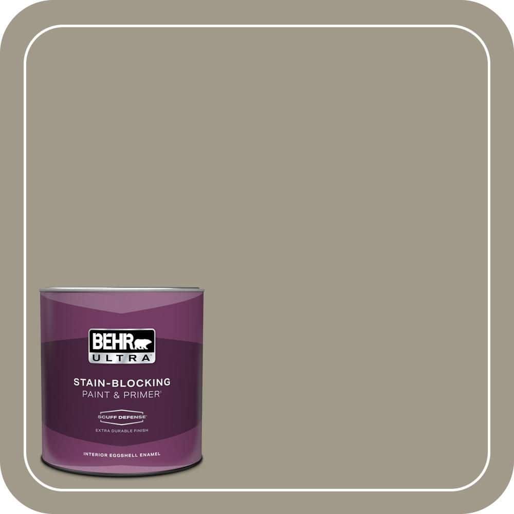 BEHR ULTRA 1 qt. #QE-58 Moon Rock Extra Durable Eggshell Enamel Interior Paint & Primer (1)