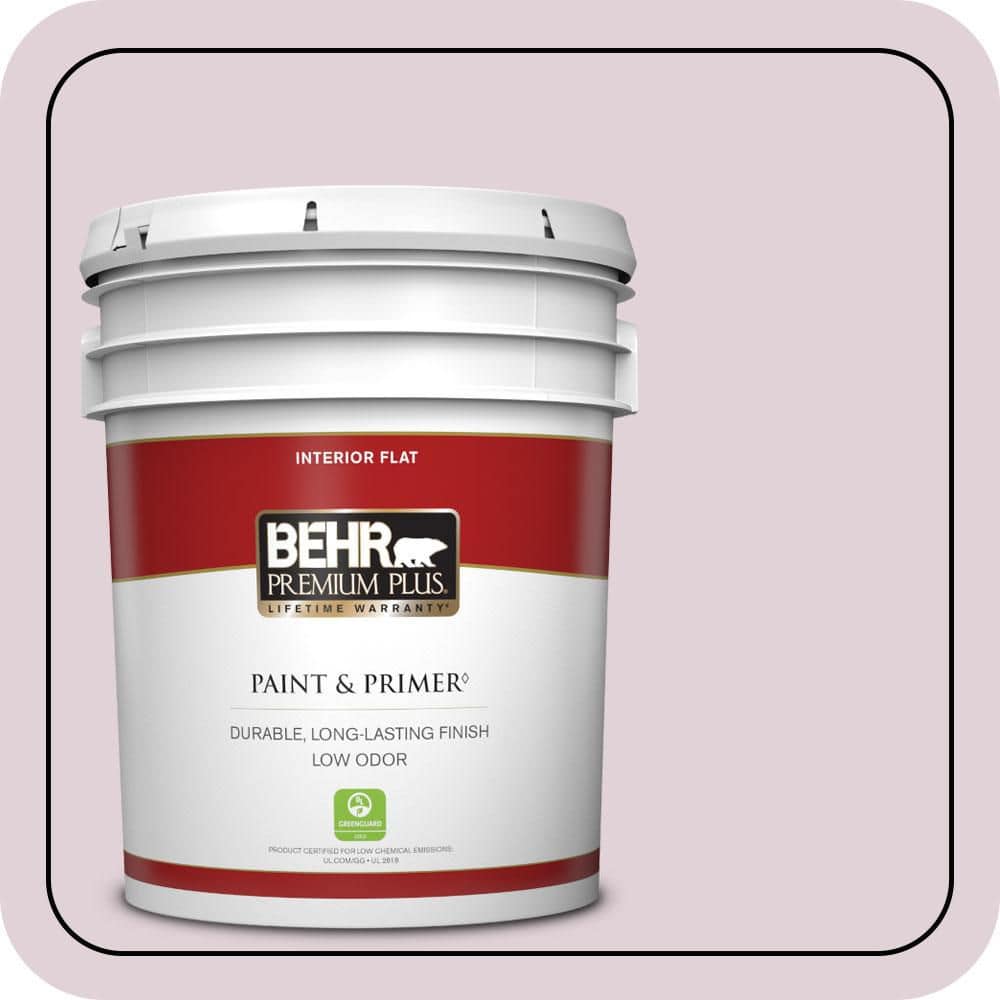 BEHR PREMIUM PLUS 5 Gal. #T15-7 Secret Blush Flat Low Odor Interior Paint & Primer