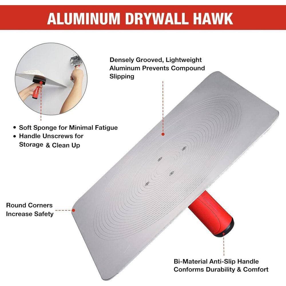 Unbranded Drywall Hand Tool Kit 13 in. Aluminum Hawk and 6 in. Stainless Steel Joint Knife (2)