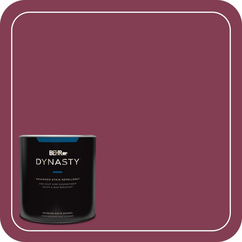 BEHR DYNASTY 1 qt. #S-H-100 Exotic Flowers Satin Enamel Interior Stain-Blocking Paint & Primer