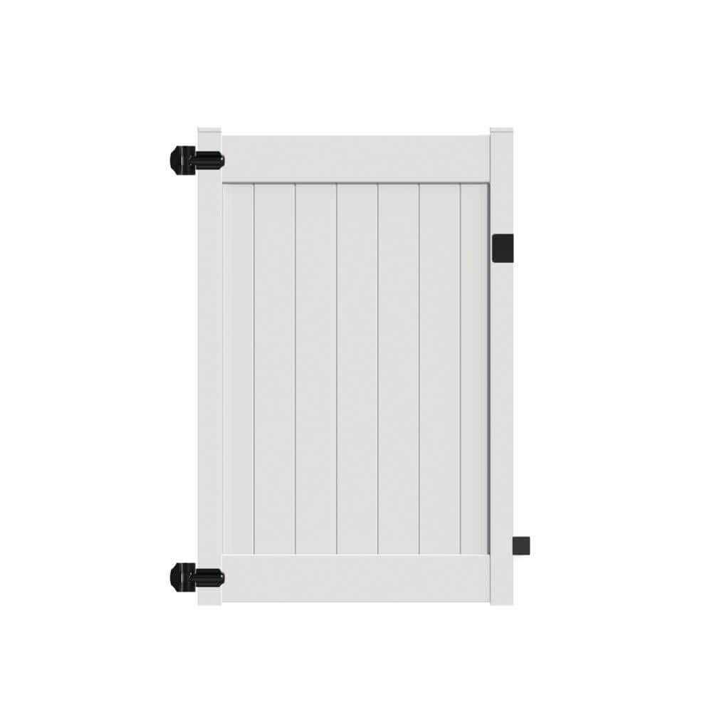 Veranda Linden 4 ft. W x 6 ft. H White Un-Assembled Vinyl Fence Gate (1)