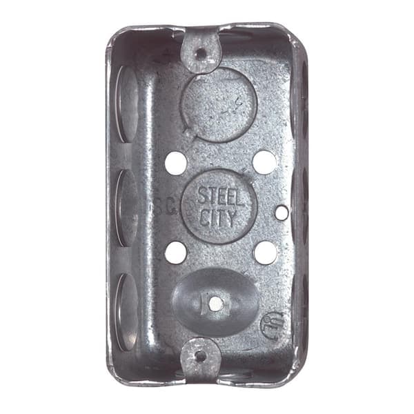 Steel City 1-Gang 4 in. 2-1/8 in. D New Work Metal Utility Box (5837112-25R) (2)