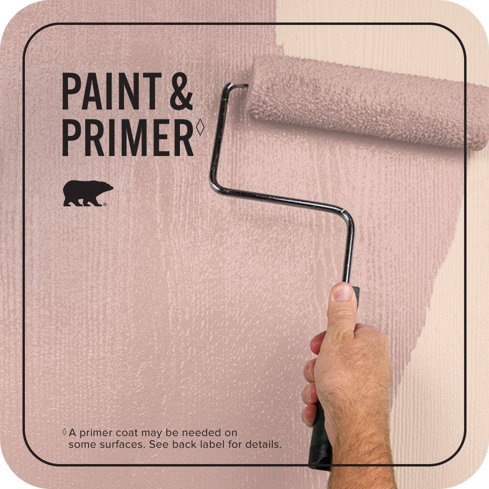 BEHR PREMIUM PLUS 1 qt. #S160-2 Pink Quartz Flat Exterior Paint & Primer (3)