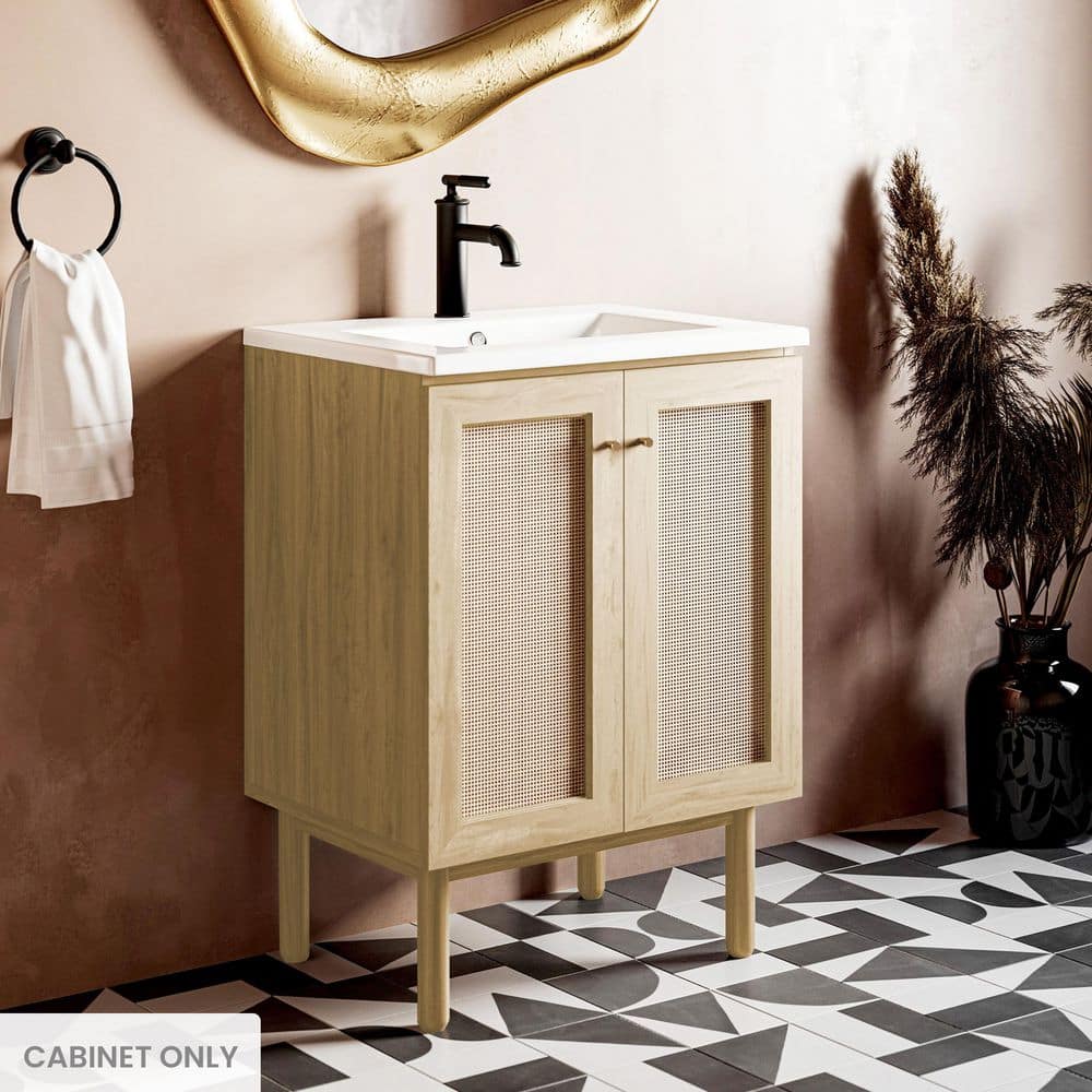 Swiss Madison Classe 24 in. Freestanding Bathroom Vanity Cabinet without Top in Natural Oak (1)