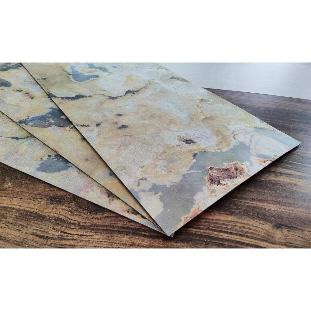 Dundee Deco Falkirk Johnstone 2/25 in. x 2 ft. x 1 ft. Peel and Stick Yellow Stone Veneer Decorative Wall Paneling 10-Pack (2)