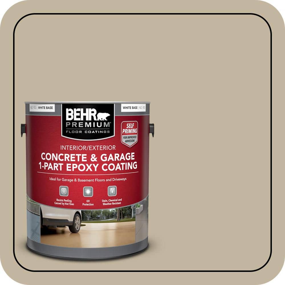 BEHR PREMIUM #HDC-NT-09 Self-Priming 1-Part Epoxy Satin Interior/Exterior Concrete and Garage Floor Paint (1)