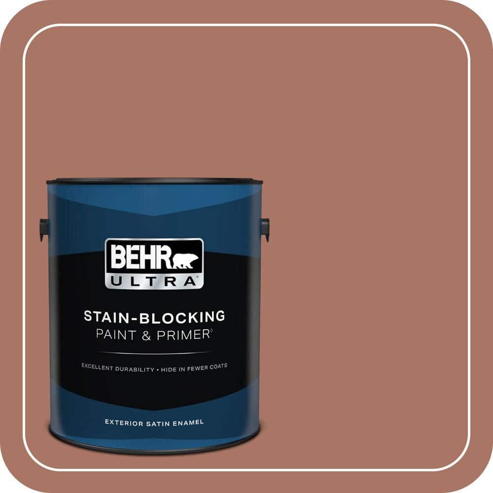 BEHR ULTRA 1 gal. #MQ1-60 Sienna Satin Enamel Exterior Paint & Primer